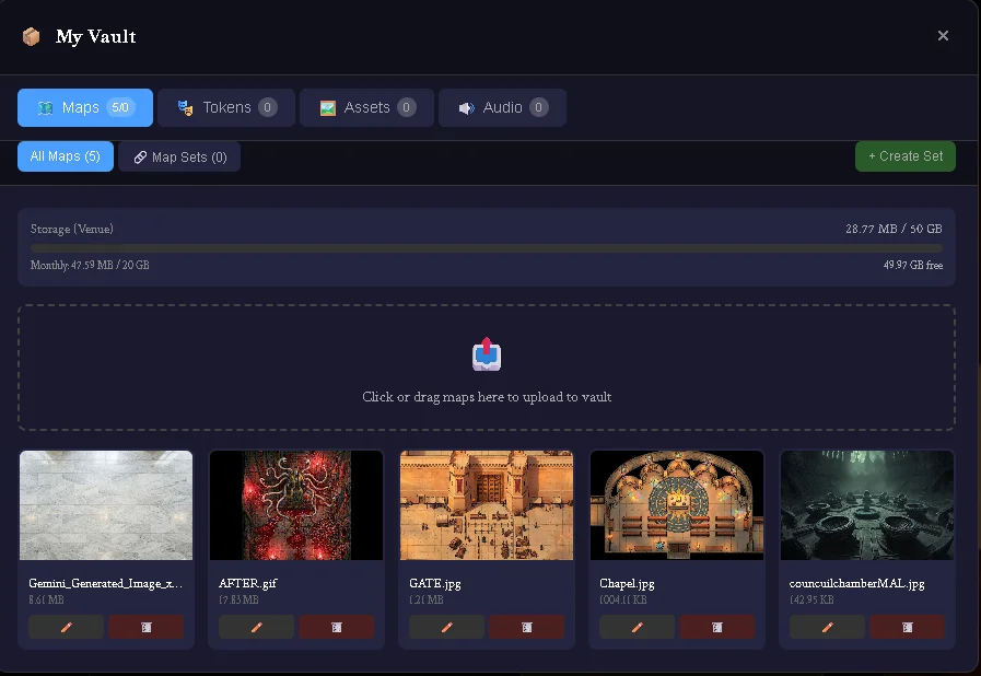 ChronicleVTT Vault Panel